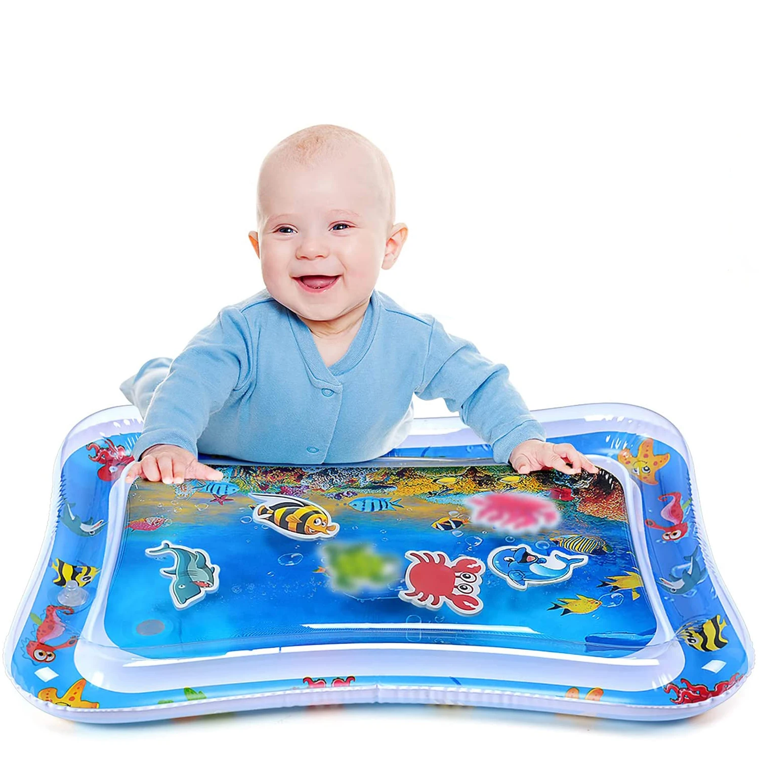 

Tummy Time Baby Water Mat Infant Inflatable Play Mat for 3 6 9 12 Months Newborn Boys Girls Water Mat