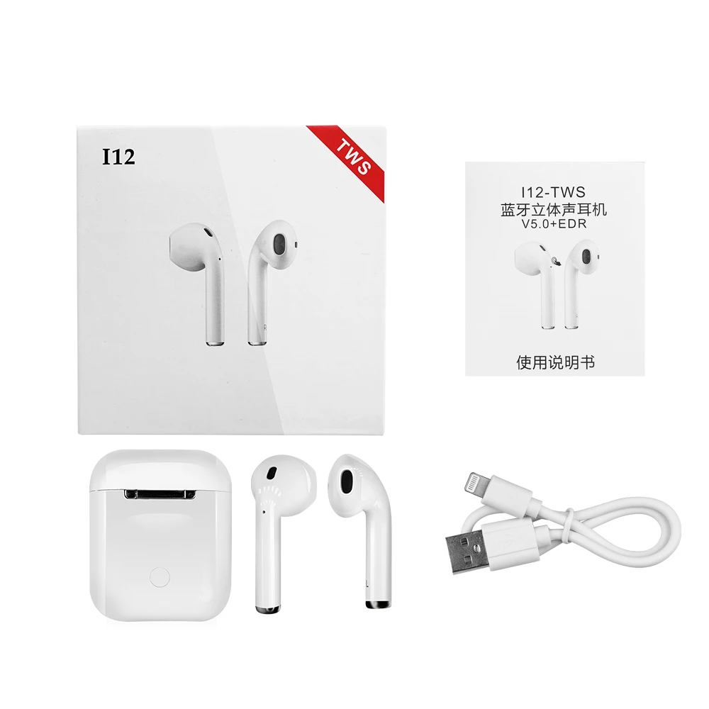 New Original i12 tws Wireless earphone bluetooth 5.0 tws