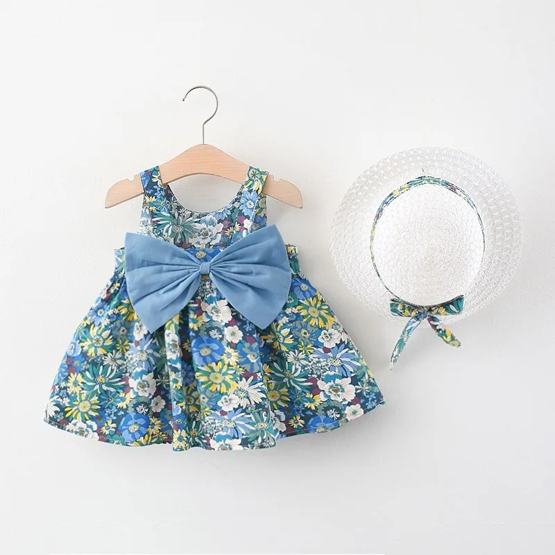 

Suwinner Baby Girl Tutu Dress Summer Sleeveless Backless Princess Birthday Party Dresses Flower Bow Sundress with Straw Hat Set