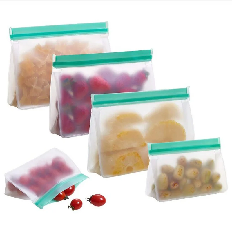 

wholesale lock leakproof reusable PEVA silicone food storage bag