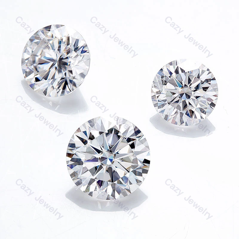 

DEF VVS1 Loose Gemstone Loose Diamonds Moissanite Jewelry Production Synthetic (lab Created) White Round Cut Color Play or Fire