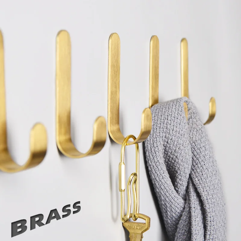 

Strong Load-bearing Brass Gold Brushed Door Display Metal Hooks