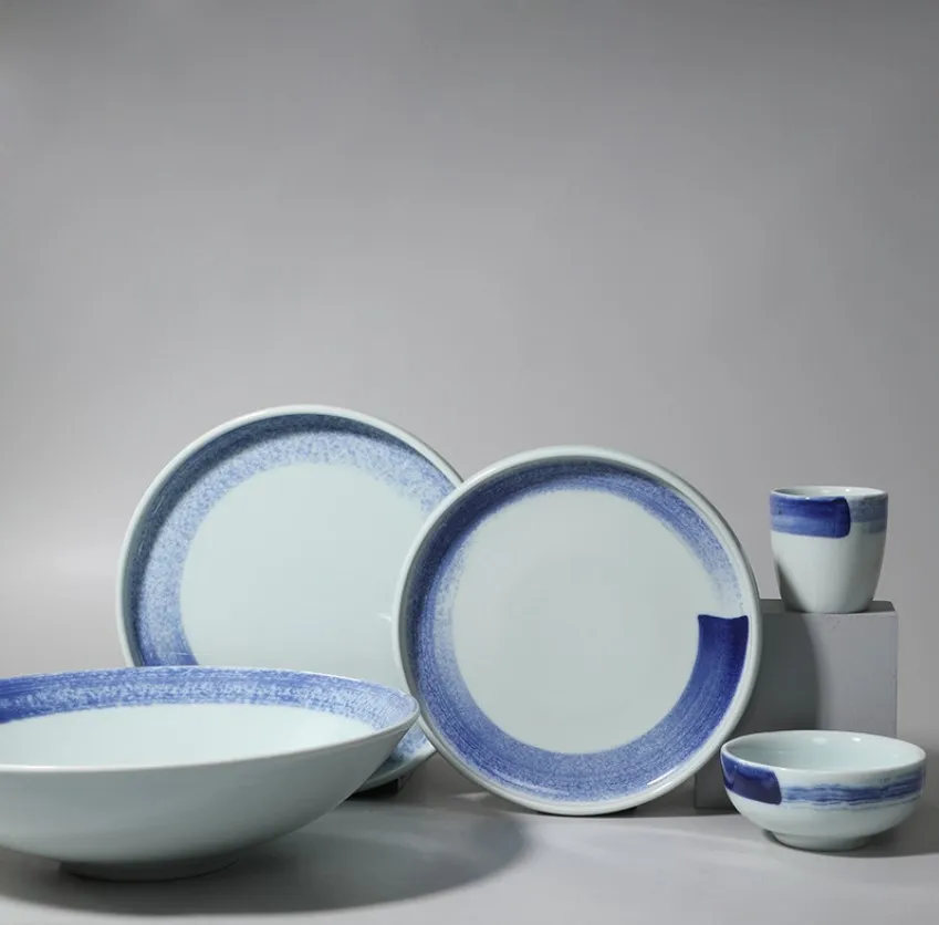 Jingdezhen White Korean Tableware With Porcelain Dinnerware Plates
