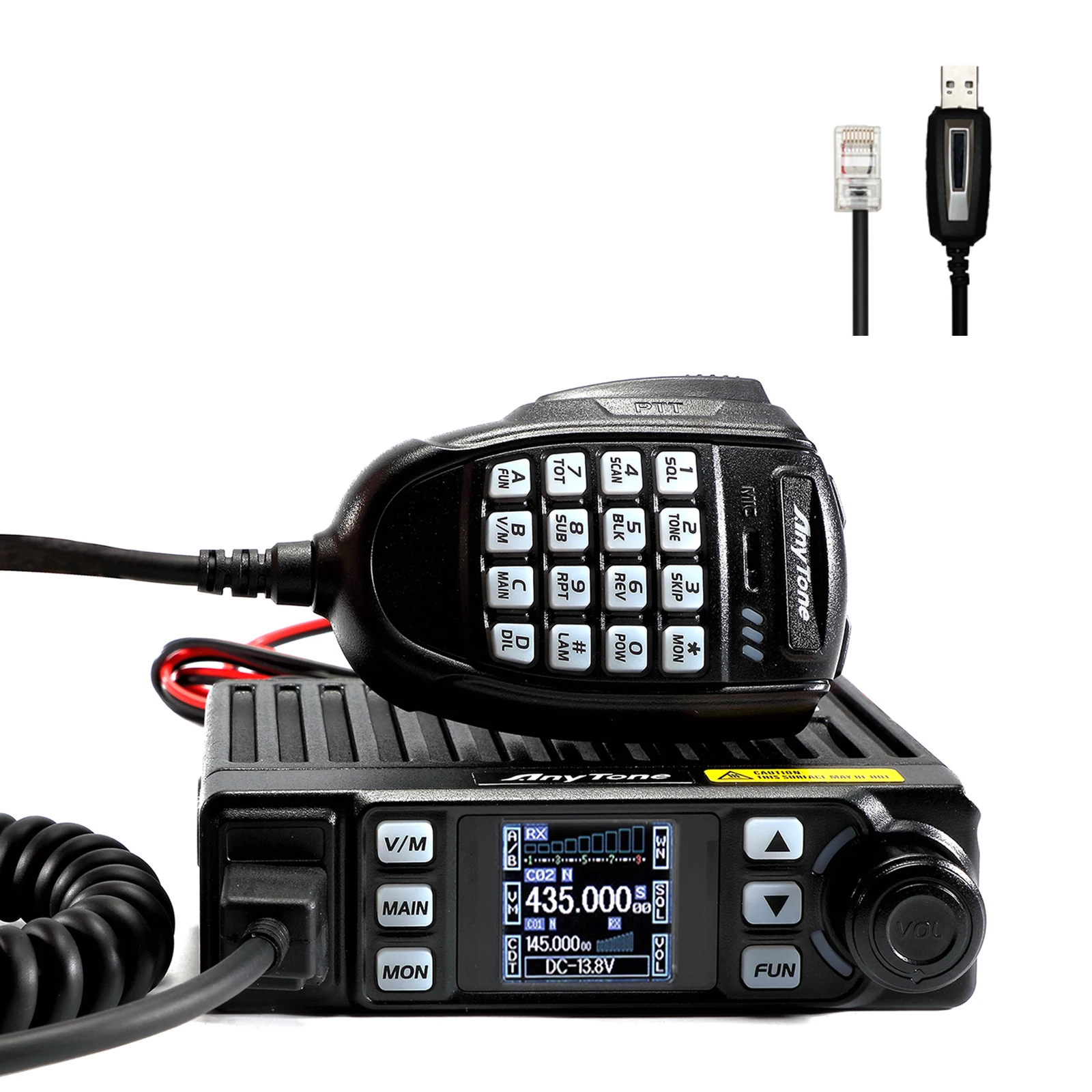 

AnyTone AT-779 UV Dual Band Radio Long Range mini Size Transceiver for Car Vehicles with Programming Cable