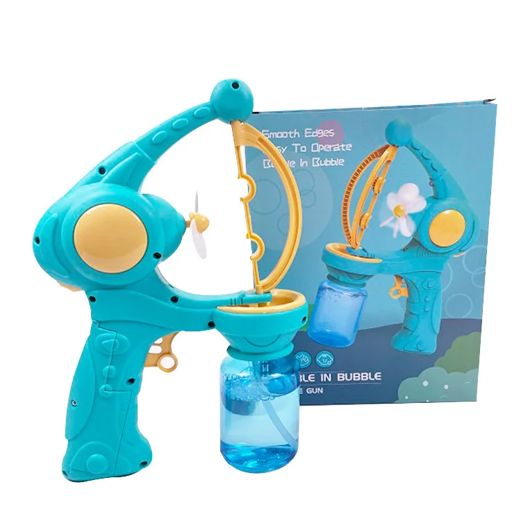 

New design Children Summer Outdoor Bubble Blower Gun Plastic Bubble Gun Water Toys for kids Automatic Electric Bubble Gun