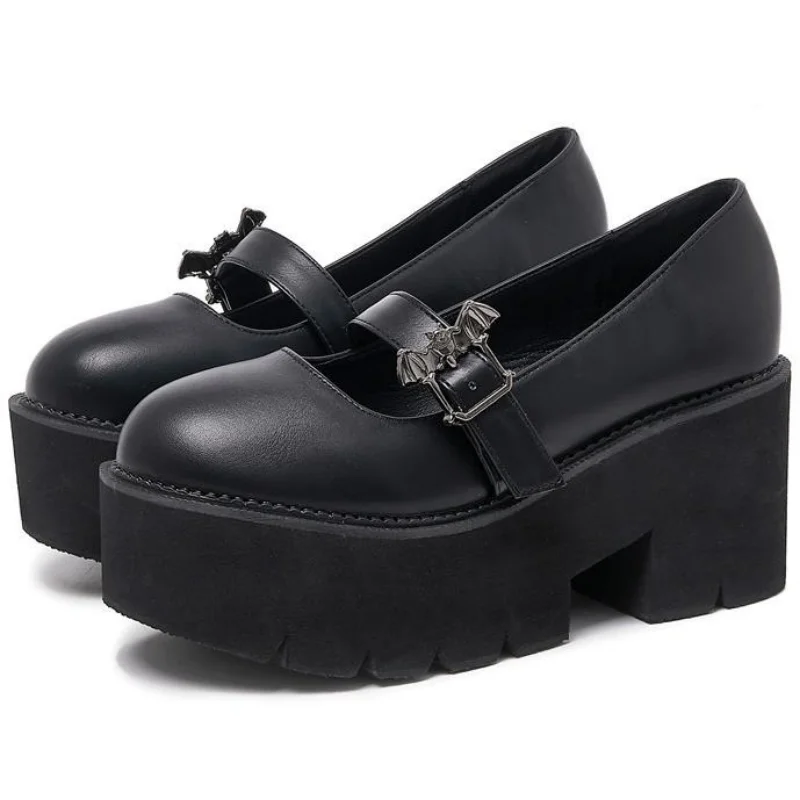

Dropshipping Custom Logo Mary Jane Pumps Women Shoes Black Platform Ladies Pumps