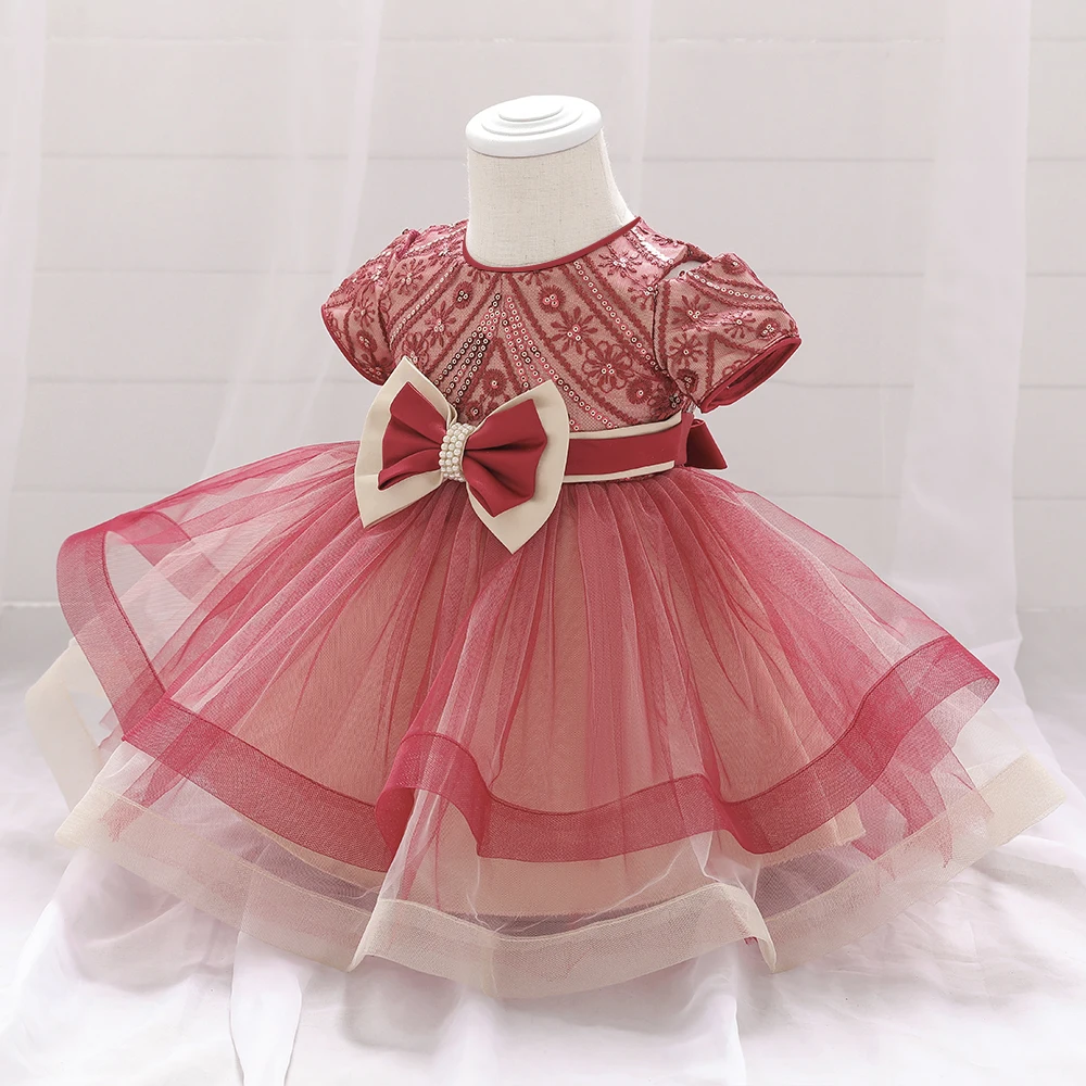 

MQATZ Latest Kids Garments Girls Short Sleeve Gown Designs Party Wear Frocks For Baby Girl L1930XZ