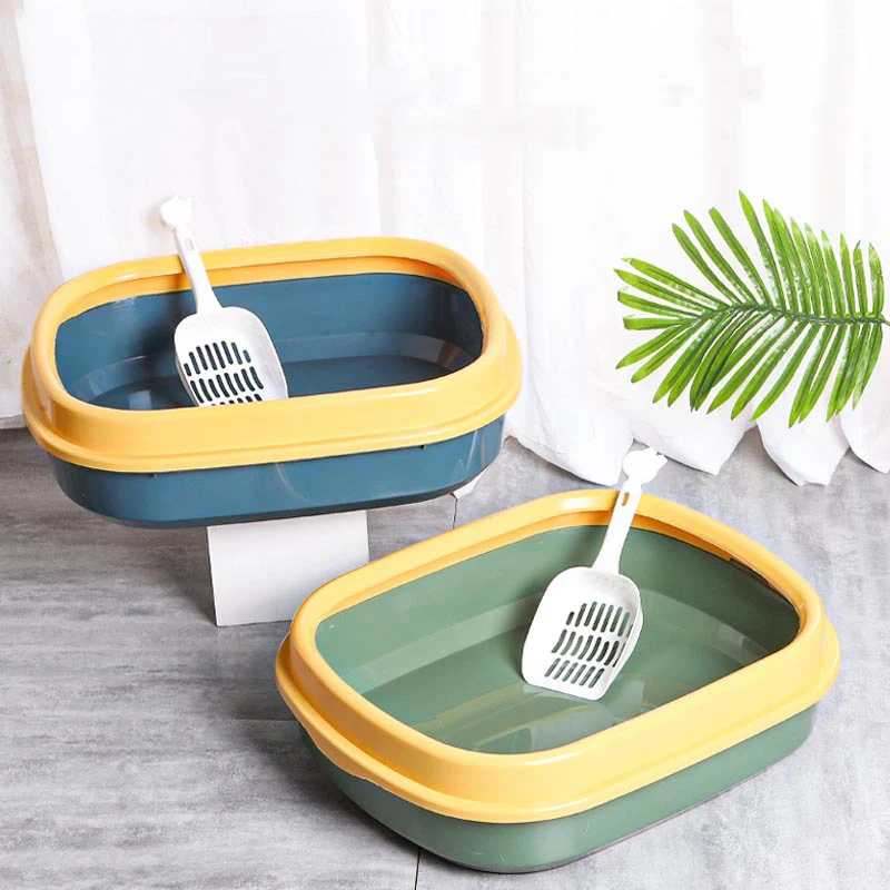 

Pet Cleaning Products Plastic Cat Litter Box With Scoop, Customzied