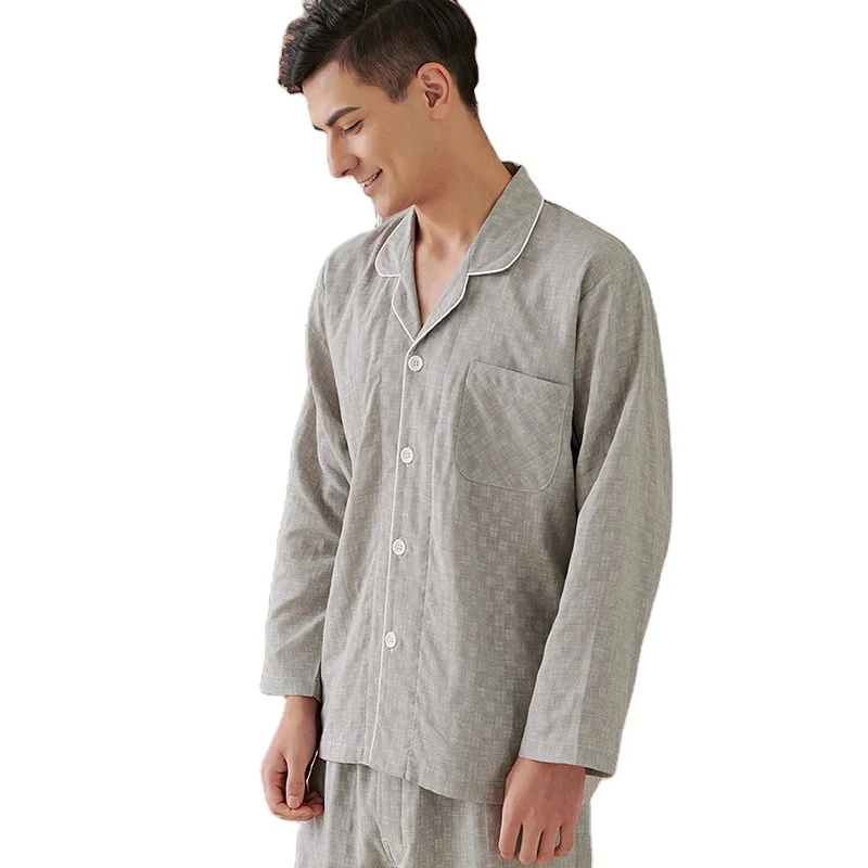 

Pajamas women's spring and autumn women's long-sleeved cotton home service autumn style fresh two-piece suit, M02-gray