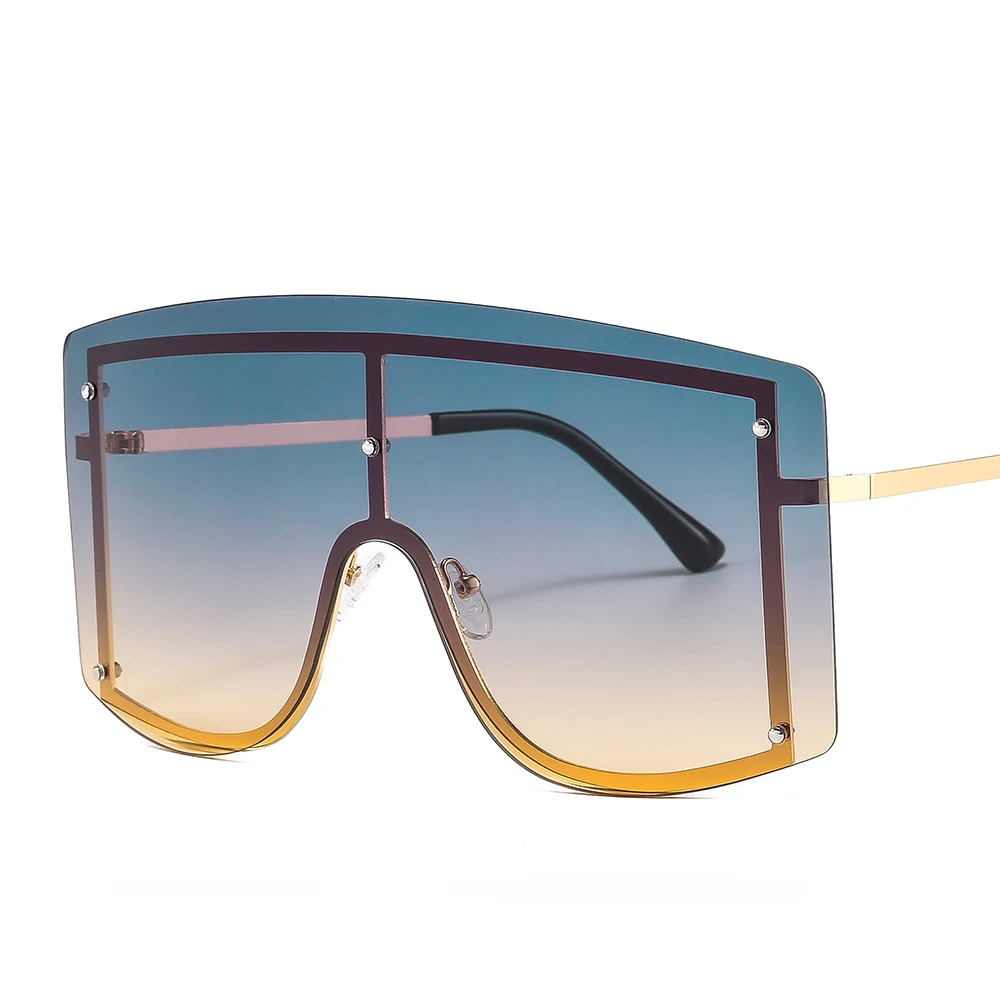 

PANO one piece frameless oversized windproof Sunglasses 2021 New fashion