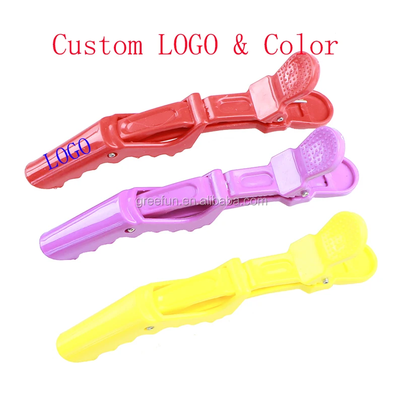 Wholesale Custom Hair Sectioning Clips Pink Alligator Hair Clips Non