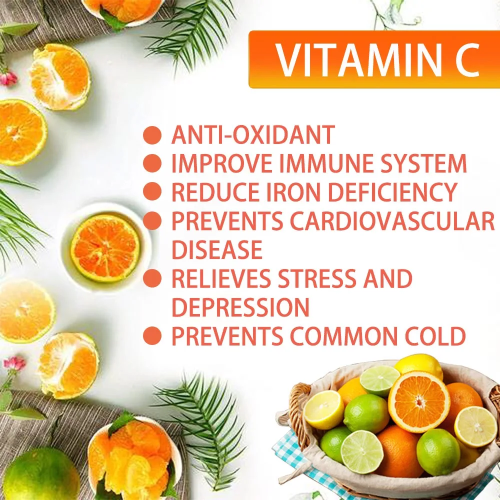 Private label 1000mg Fat soluble liposomal Vitamin C chewable tablet for skin whitening