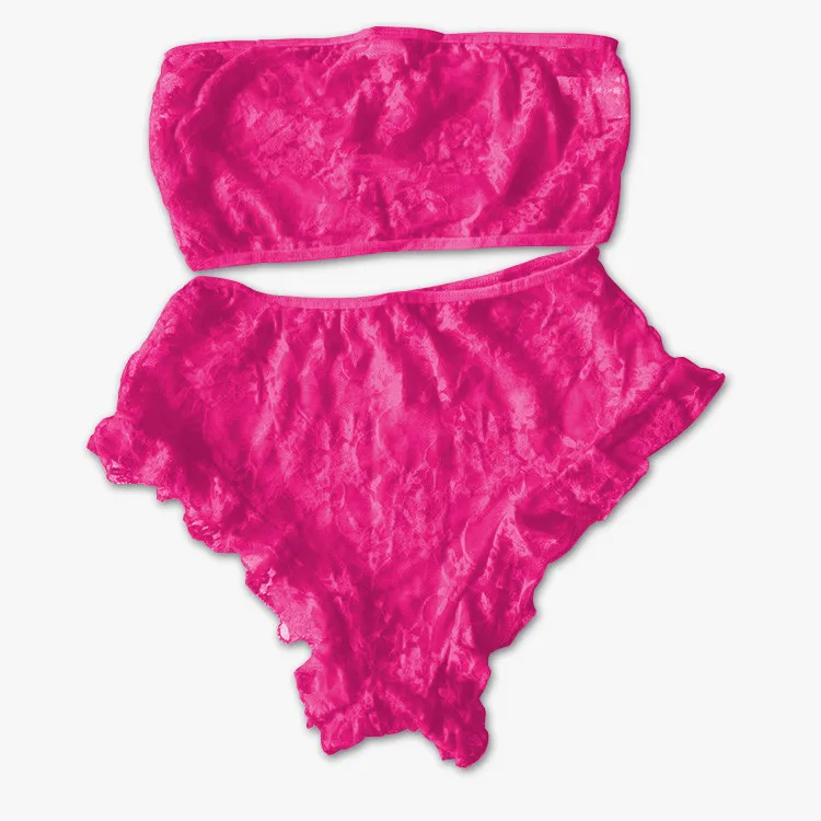 

Wholesale custom logo women underwear two piece plus size eyelash lace hot transparent bra party lingerie set, Mix color or custom colors