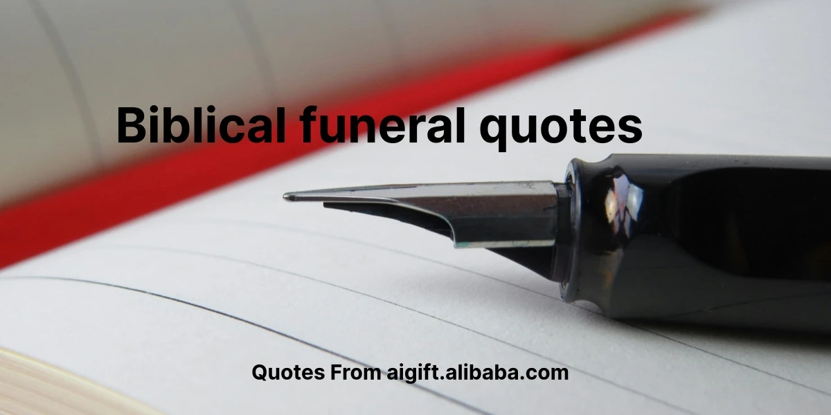 biblical funeral quotes