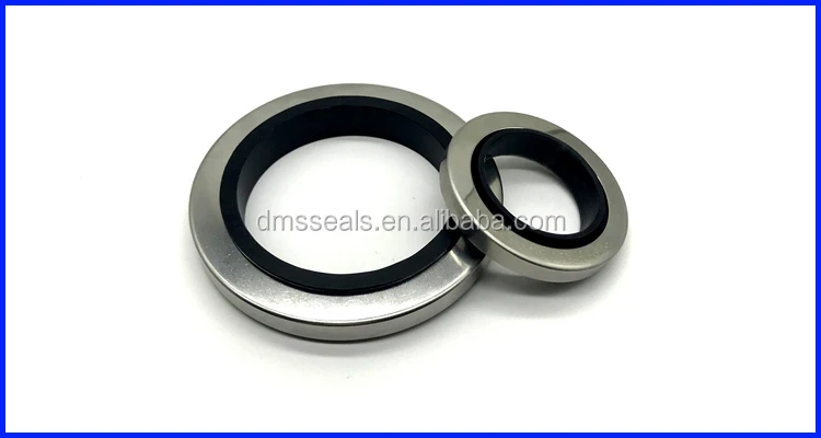 Customize PTFE double lips stainless steel hydraulic oil seal LA