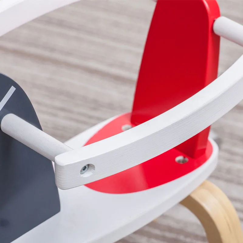 
Wholesale animal toy and solid wood trojan rocking chair in children room hobbyhorse 