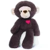 Custom soft monkey with a 20 second voice sound recorder Stuffed monkey with record heart for baby Record plush monkey