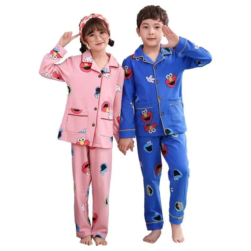 

Long Sleeve Long Pants Boys Pajamas Cute Cartoon Character Lovely Girls Kids Winter Cotton Autumn Cheap Children Pajamas, Pink/blue