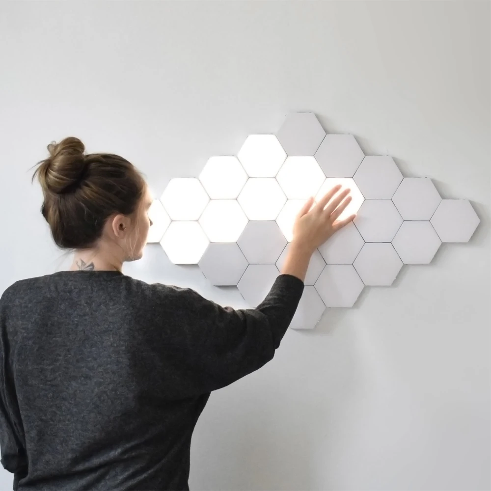 Best Price Creative Indoor Light Smart Touch Induction Modular Decorative Lamp DIY Quantum Hexagonal Led Honeycomb Light