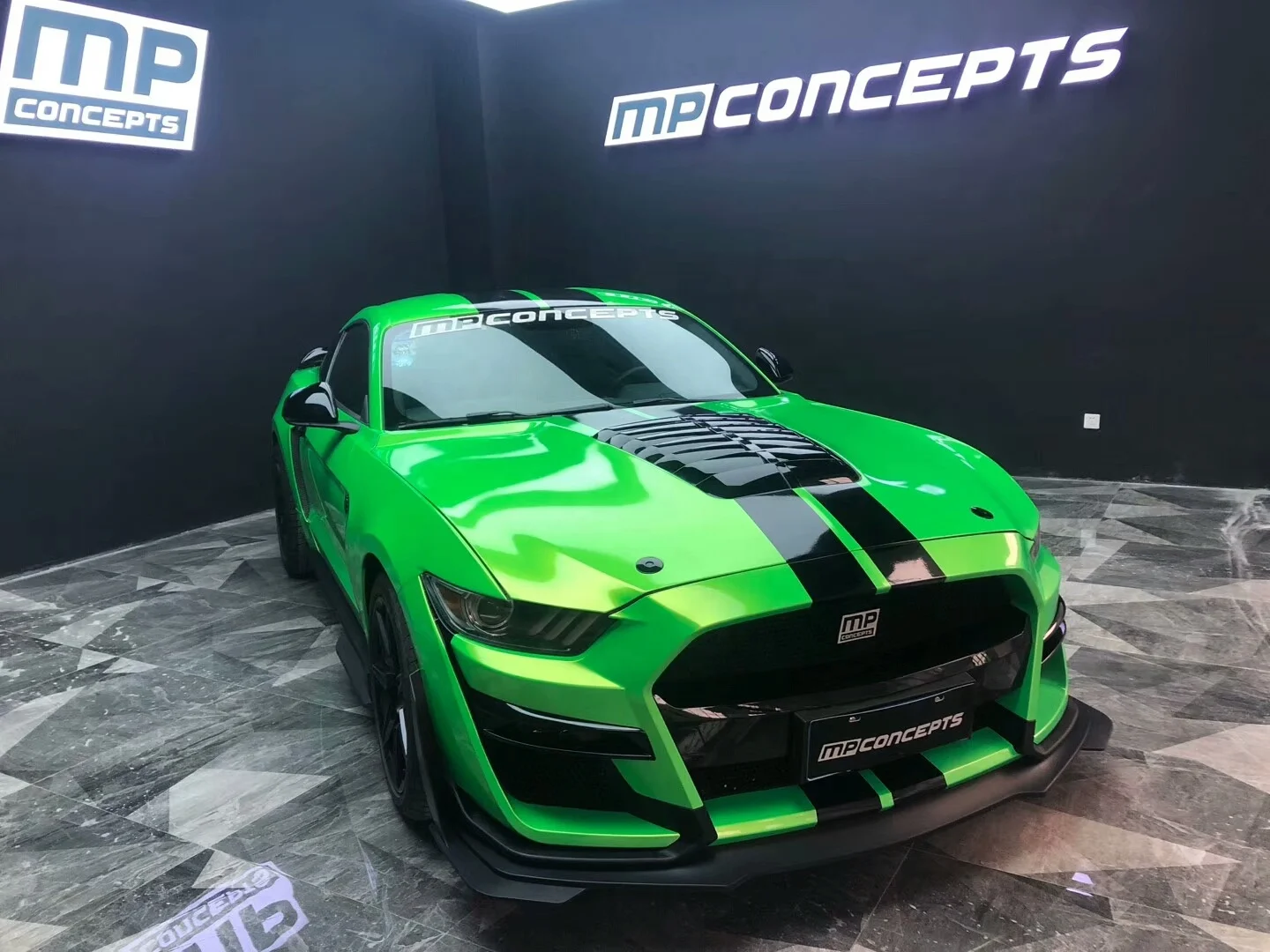 
MP CONCEPTS GT500 STYLE FULL FRONT BUMPER KIT BODY KIT FIT FOR 2015-2017GT ECOBOOST V6 MUSTANG 