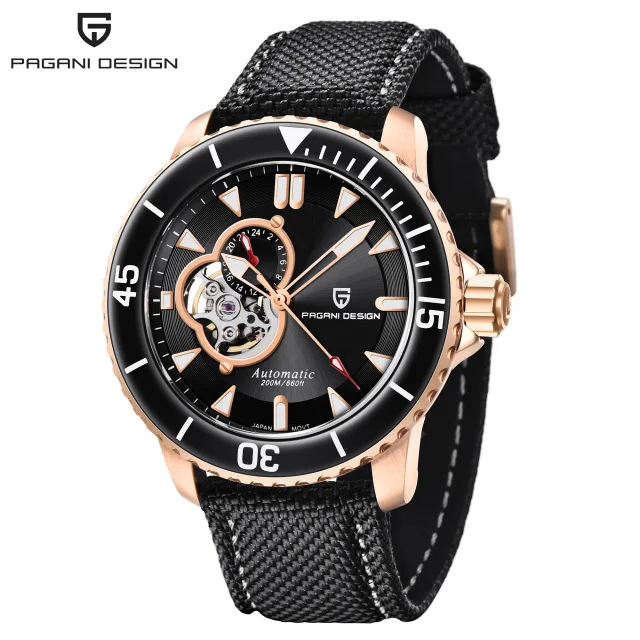 

PAGANI DESIGN 1674 Top Brand Men Mechanical Watch for men 200M Waterproof Diving Pilot Watches NH39 clock reloj hombre, 4 colors