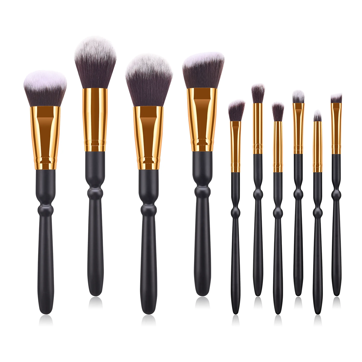 

Cheap Factory Price 10 pcs set makeup brush tool with customized logo customizable gourd Wholesale