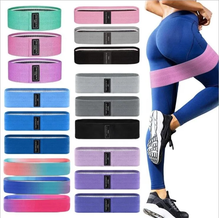 

HYL-HC01 loop hip circle booty band set bodybuilding fitness hip resistance bands with 3 sizes, 8 colors can be chosen