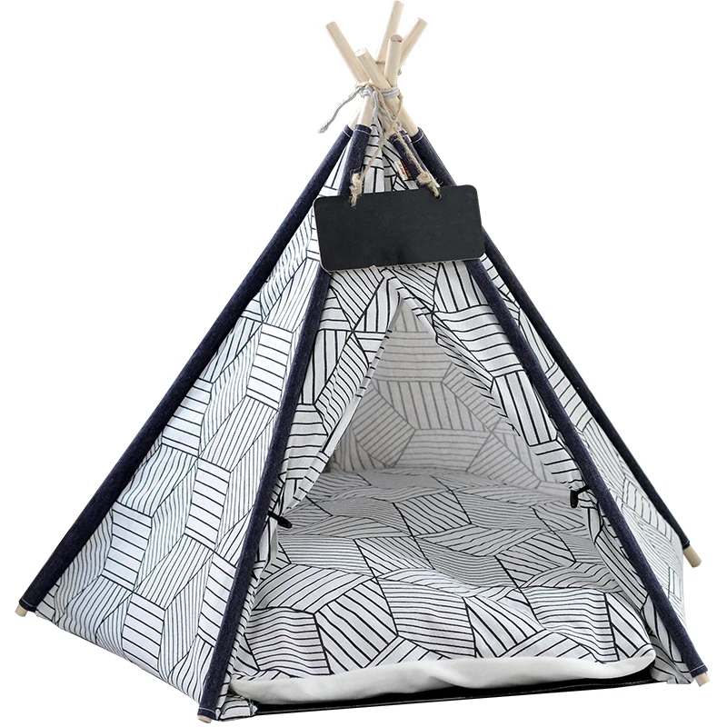 

Wholesale Factory Outdoor Camping China Portable Pet Dog Cat Teepee Bed Tent For Dogs