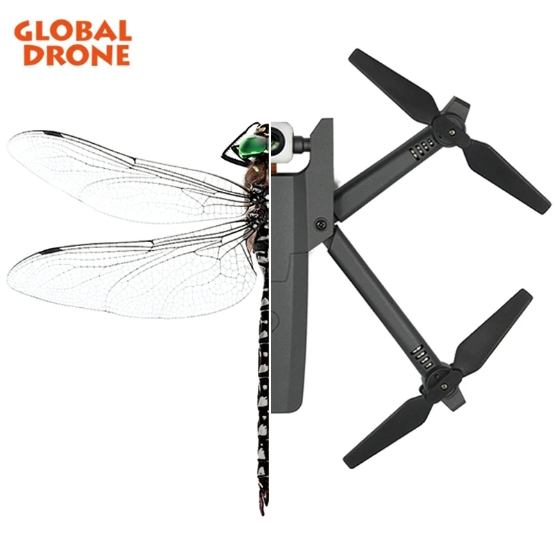 

Global Drone GW106 2020 dragonfly HD camera Folder Drones with Long Flight Time and WiFi Device Small Drone gifts VS Mavic Mini, Balck, white