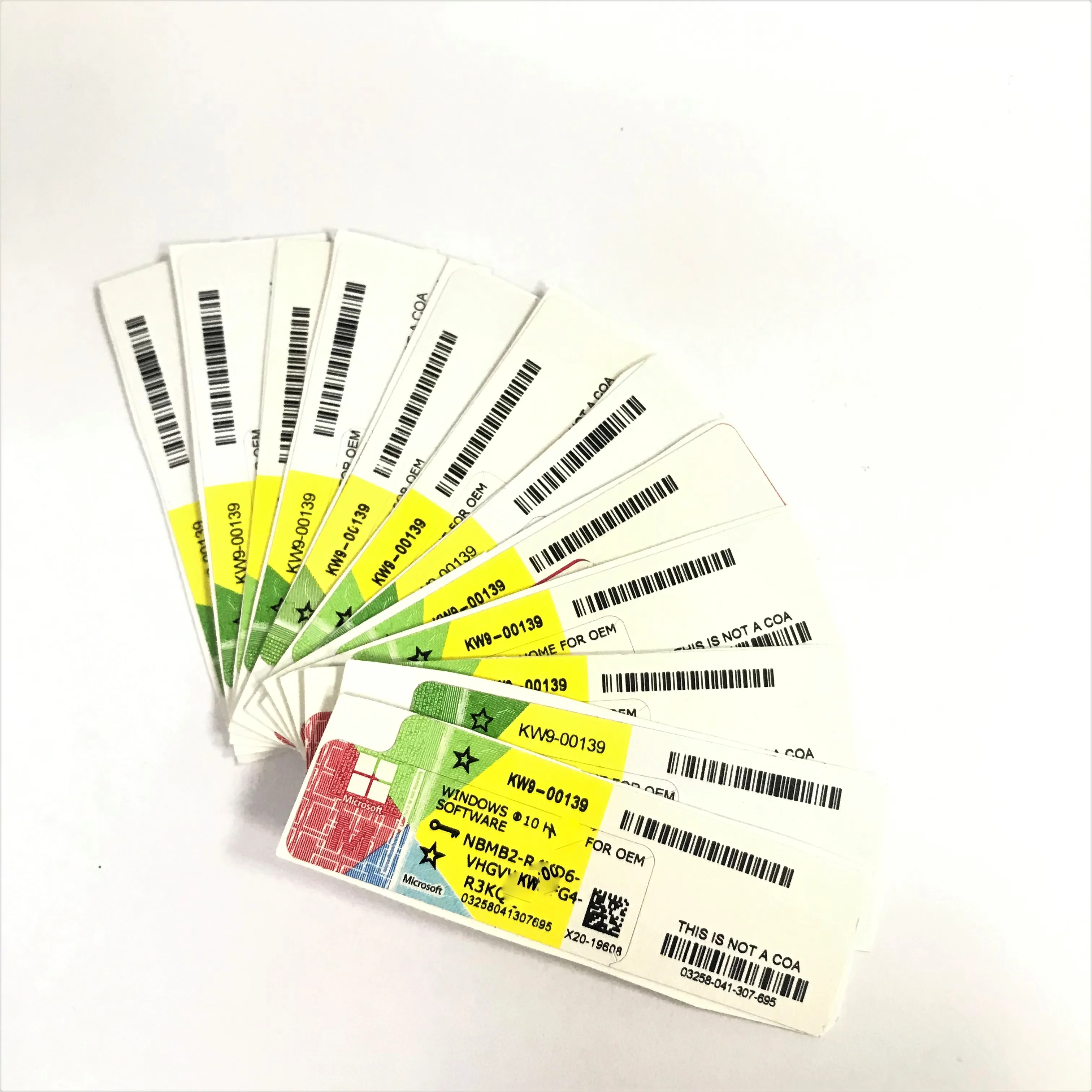 

Computer System Software Microsoft Windows 10 Professional COA sticker Genuine Win 10 Pro Key Sticker