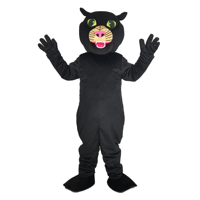 

Fierce Black Panther with Red Nose Mascot Costume