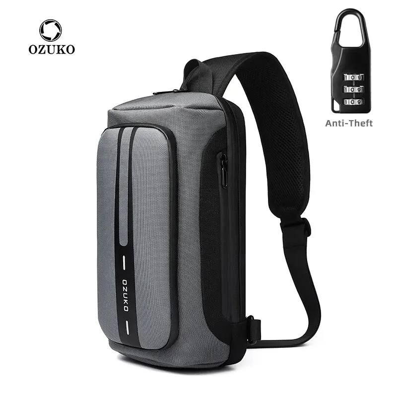 

Ozuko C9315 Designer Single Shoulder Bags 2021 Black Cellphone Mini Crossbody Bag Custom Travel Messenger Bag For Man, Black/grey/blue/camo
