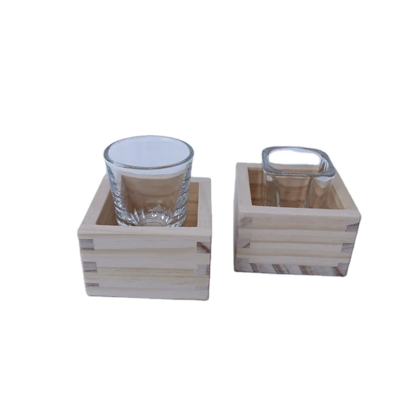 

Fast delivery High quality popular good price masu wooden wine Japanese sake set cups, Customized color