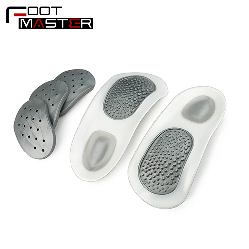 

TPR nano material 3/4 arch support pad orthopedic insoles with massage function