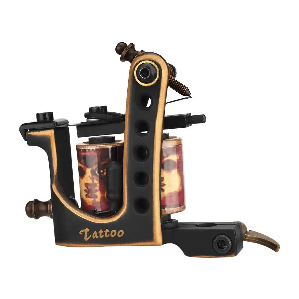 

Professional Copper Tattoo Coil Machine for Shader 12 Wraps Handmade Tattoo Machine hand tattoo gun