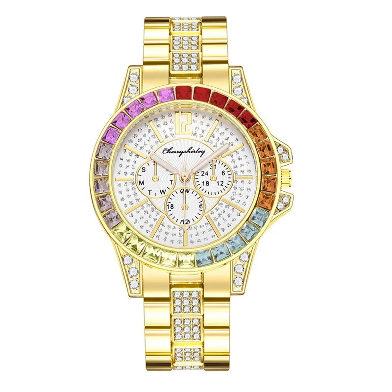 

Iced Out luxury wristwatch diamond watch gold silver men watches hip hop with case jewelry gifts big dia ladies watch suppliers