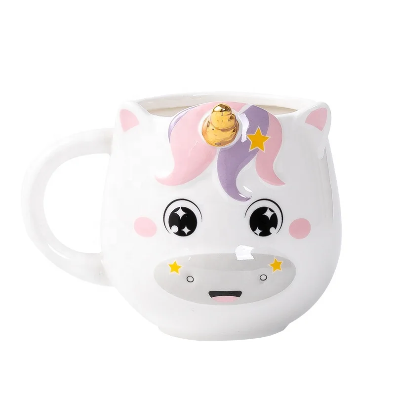 

Creative Colorful Lovely Ceramic Cute Mugs Office Home Lovers Cups Cartoon Cute Coffee Mugs Animal Mug, A,b,c