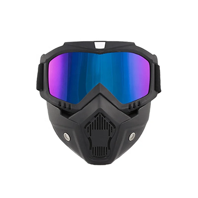 

Motorcycle Glasses Motocross Motorbike Moto Glasses Detachable Goggle Summer UV Protection Ski Bike For Open Face Masks