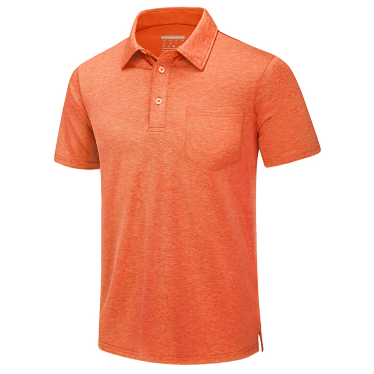 Outdoor Polo T-Shirt for Men Summer Quick Dry & Breathable Polyester Solid Color Casual T-shirt