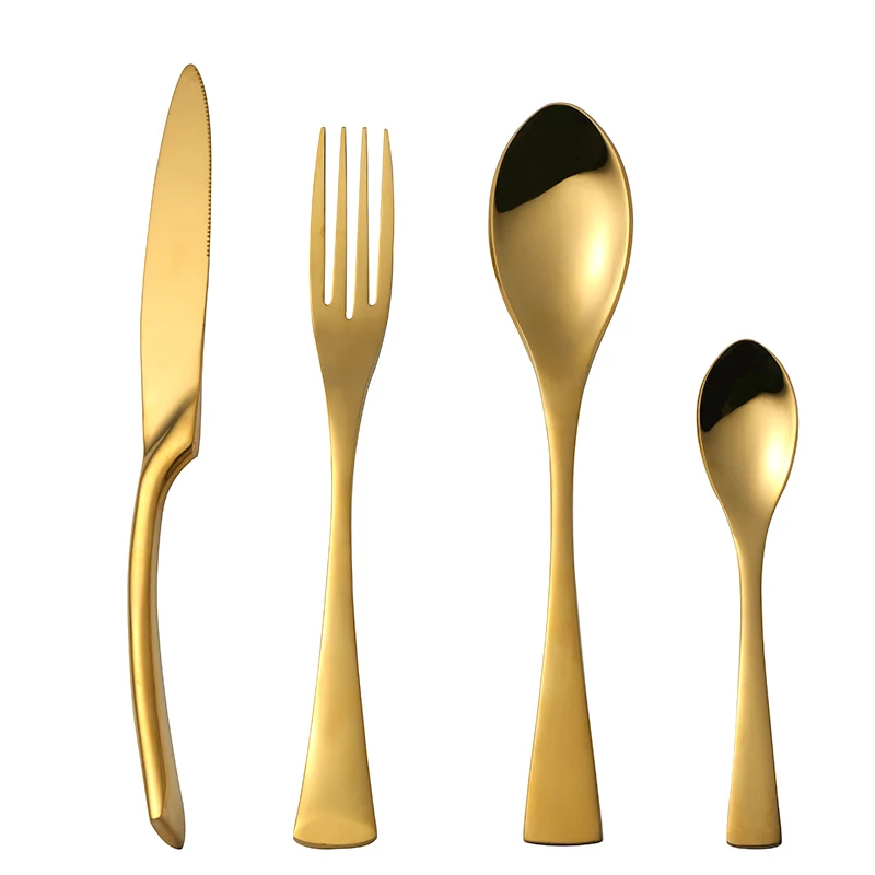 

Amazon top seller tableware stainless steel cutlery set gold fork knife and spoon dinner set, Silver,gold,rose gold,black,blue,purple,rainbow no.0,rainbow no.3