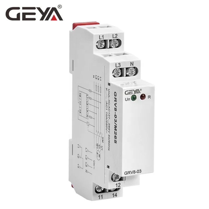 

GEYA GRV8-03 M265 3P+N Monitoring Voltage Relay 3 Phase 4 Wires Control Relay 10A 220V