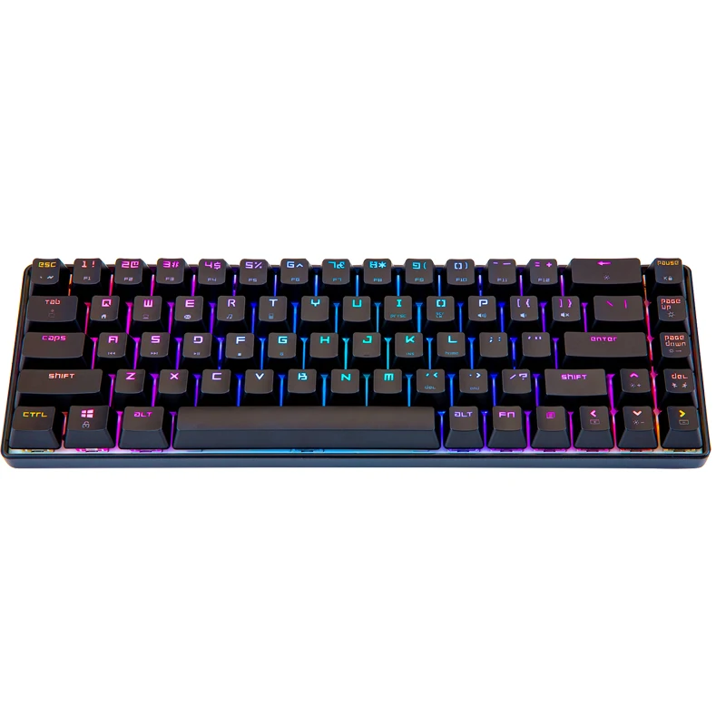 

YMM MK14 Hot sell amazon 60 mechanical keyboard rgb 68 keys wired type c 60% gaming mechanical keyboard, Black white