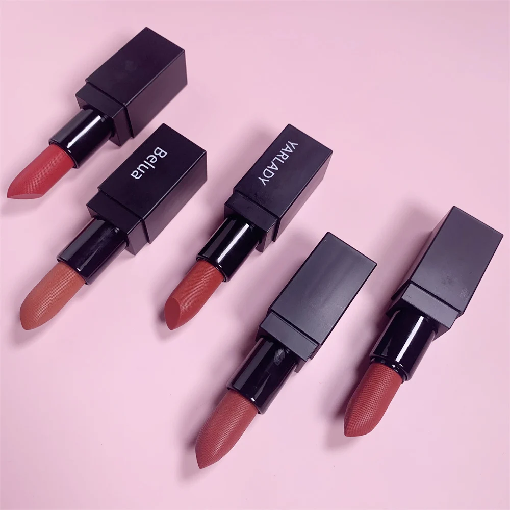 

2021 New Arrival Wholesale Creat Your Own Label Branded Unique Dark Brown Nude Color 24 Hours Creamy Matte Lipstick