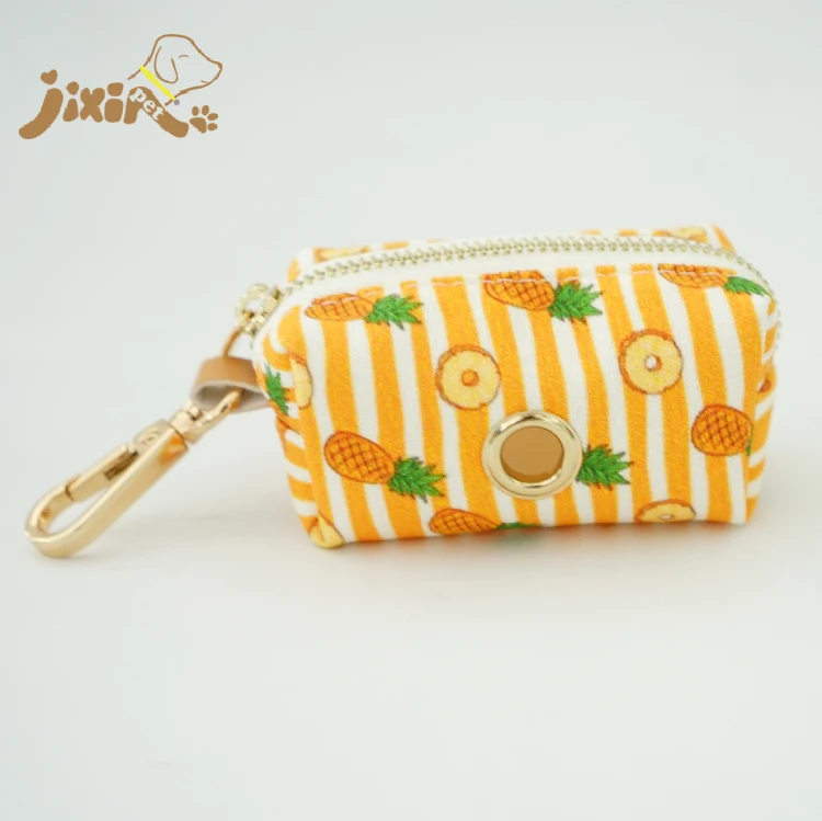 

Fast Delivery Pet Accessories Pineapple Pattern Poop Bag Holder, Customized color