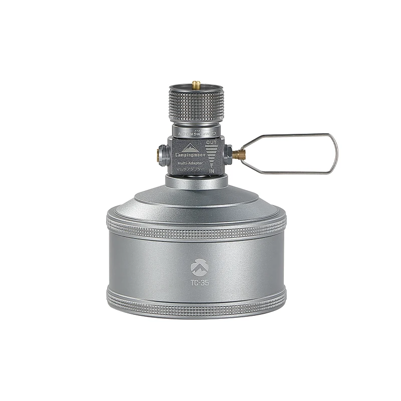 Campingmoon Silver Camping Gears 3 in 1 Set  Gas Can Refill Adapter  Butane Propane Canister Saver  Cartrige Set Durable Gas Can