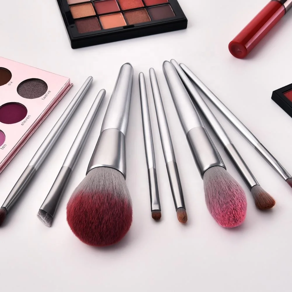 

Private Label OEM Customized Professional Portable Makeup Brush Make Up Cosmetic Brushes, Wood color handle makeup brush