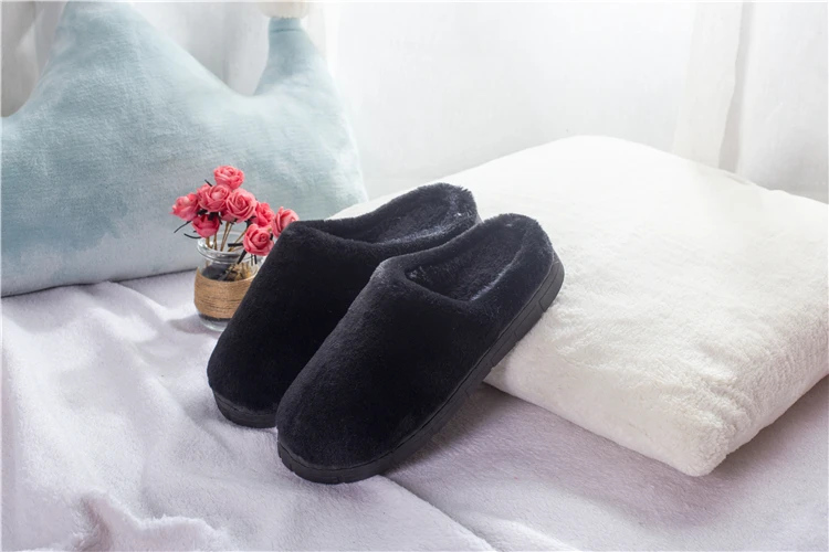 
Factory winter customized plush slippers house indoor home slippers for women 