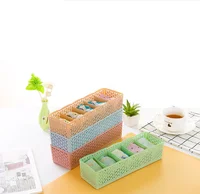 

5 Grids Wardrobe Storage Box Basket Organizer Women Men Socks Bra Underwear Storage Box Plastic Container Organizer