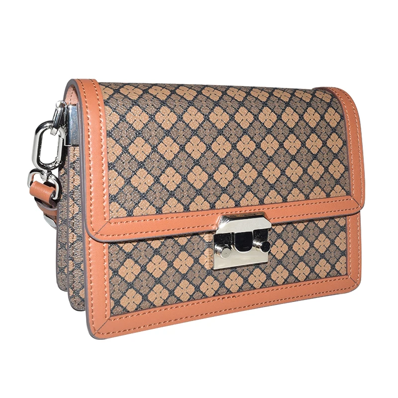 

Vintage patent printing female hasp handbags flap bag evening bag shoulder bag