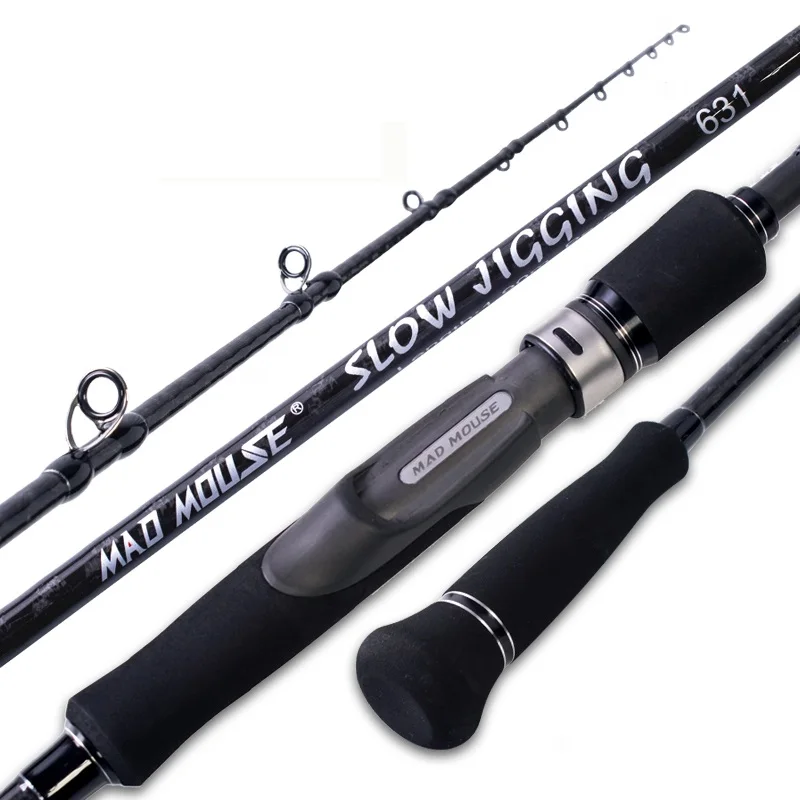 

Madmouse Japan Full FUJI Parts Slow Jigging Rod 1.9m Jig Weight 80-350g 15kgs Spinning/Casting Boat Rod Saltwater Fishing Rod